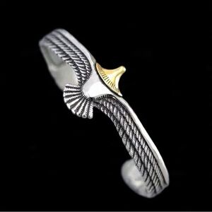 S925 UNISEX STERLING SILVER EAGLE BANGLE